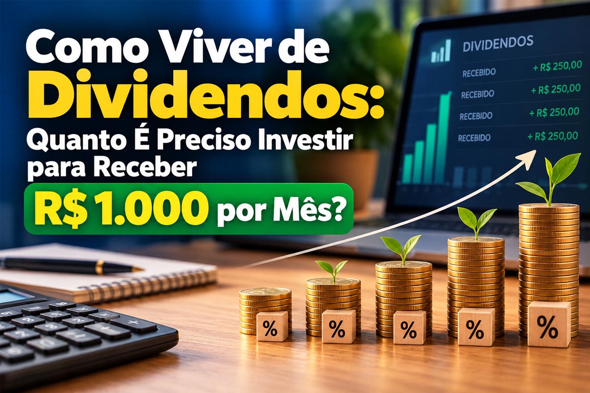 Como Viver de Dividendos: Quanto preciso investir para Receber R$ 1.000 por Mês